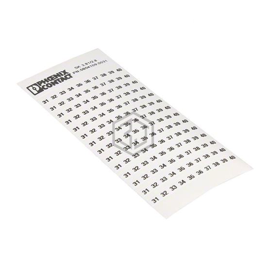 0804109:0031 - Phoenix Contact - Terminal Blocks - Accessories - Marker Strips