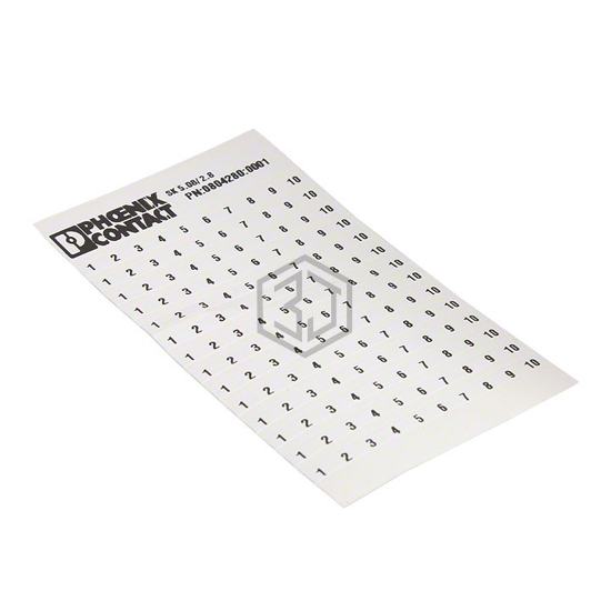 0804280:0001 - Phoenix Contact - Terminal Blocks - Accessories - Marker Strips