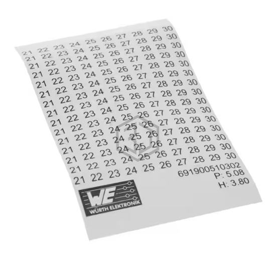 691900510302 - Würth Elektronik - Terminal Blocks - Accessories - Marker Strips