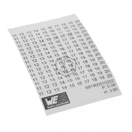 691900510202 - Würth Elektronik - Terminal Blocks - Accessories - Marker Strips