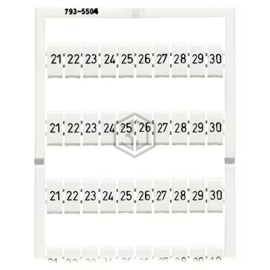 793-5504 - WAGO Corporation - Terminal Blocks - Accessories - Marker Strips