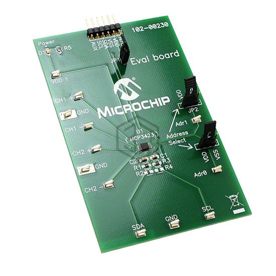 MCP3423EV - Microchip Technology - Evaluation Boards - Analog to Digital Converters (ADCs)