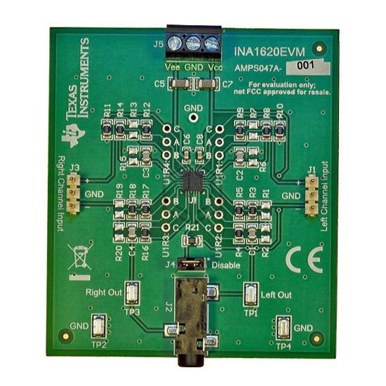 INA1620EVM - Texas Instruments - Evaluation Boards - Audio Amplifiers