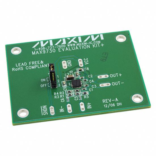 MAX9730EVKIT+ - Analog Devices Inc./Maxim Integrated - Evaluation Boards - Audio Amplifiers