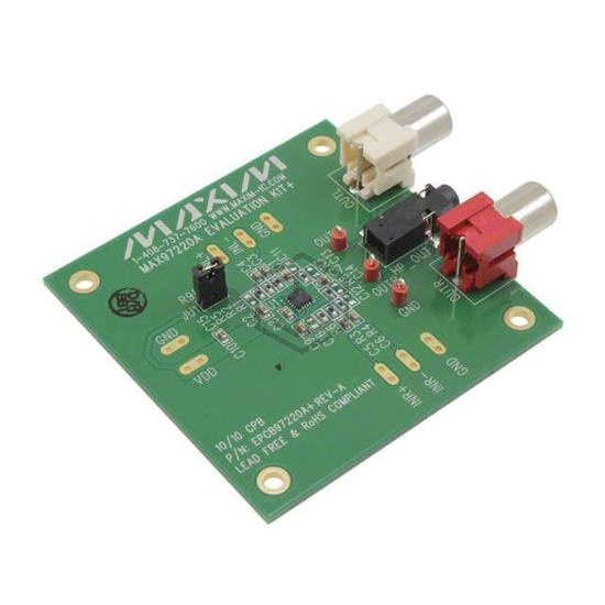 MAX97220AEVKIT+ - Analog Devices Inc./Maxim Integrated - Evaluation Boards - Audio Amplifiers
