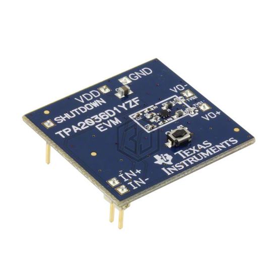 TPA2036D1YZFEVM - Texas Instruments - Evaluation Boards - Audio Amplifiers