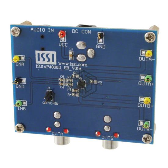 IS31AP4066D-QFLS2-EB - ISSI, Integrated Silicon Solution Inc - Evaluation Boards - Audio Amplifiers