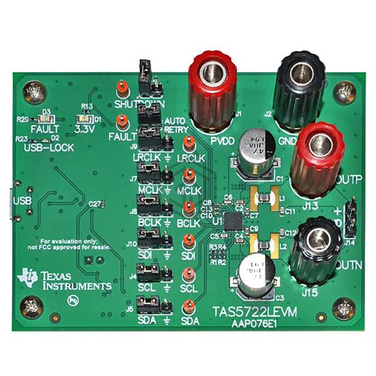 TAS5722LEVM - Texas Instruments - Evaluation Boards - Audio Amplifiers