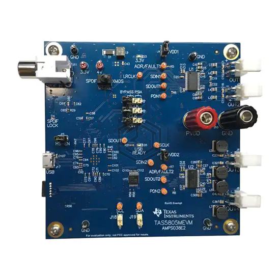 TAS5805MEVM - Texas Instruments - Evaluation Boards - Audio Amplifiers