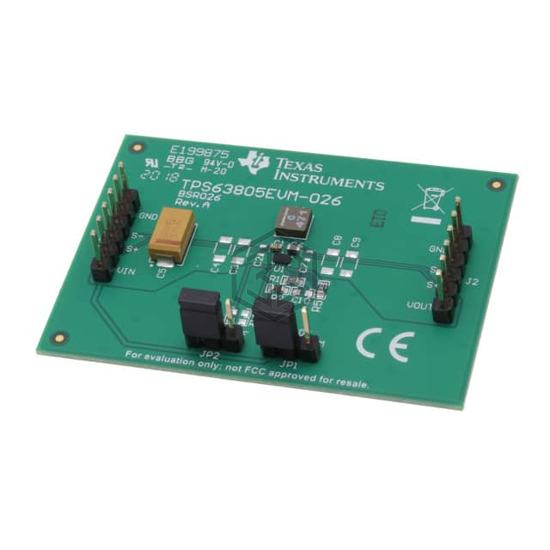 TPS63805EVM-026 - Texas Instruments - Evaluation Boards - DC/DC & AC/DC (Off-Line) SMPS