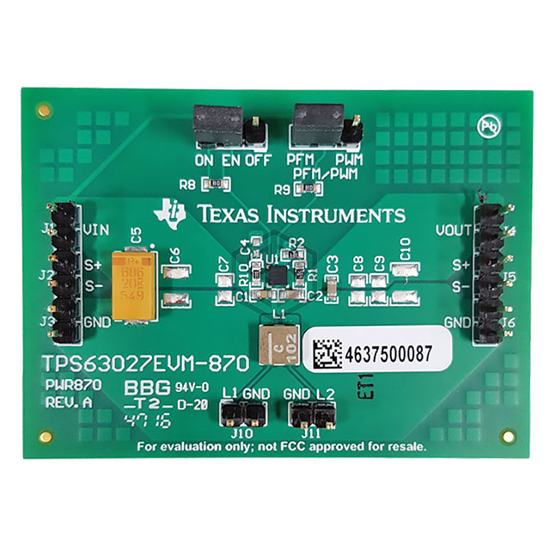 TPS63027EVM-870 - Texas Instruments - Evaluation Boards - DC/DC & AC/DC (Off-Line) SMPS