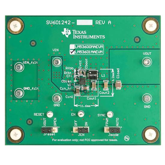 LM53601MAEVM - Texas Instruments - Evaluation Boards - DC/DC & AC/DC (Off-Line) SMPS