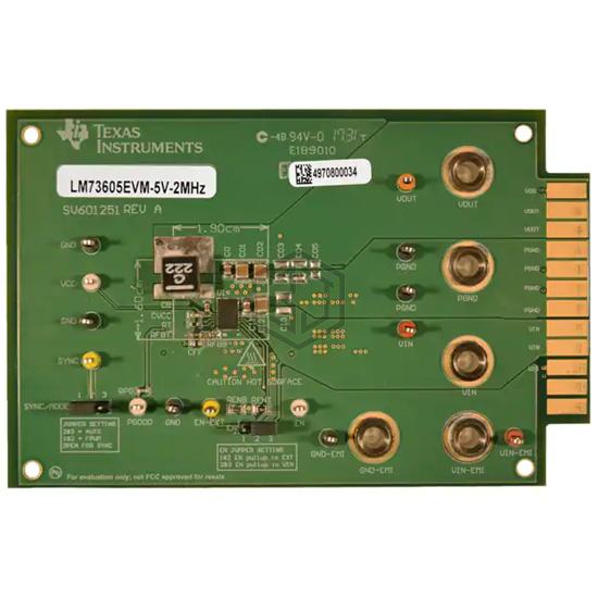 LM73605EVM-5V-2MHZ - Texas Instruments - Evaluation Boards - DC/DC & AC/DC (Off-Line) SMPS