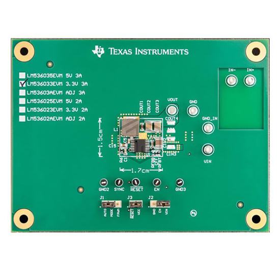 LM536033EVM - Texas Instruments - Evaluation Boards - DC/DC & AC/DC (Off-Line) SMPS