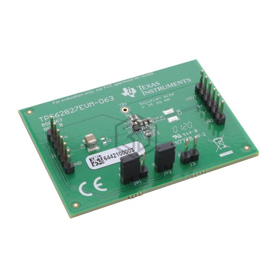 TPS62827EVM-063 - Texas Instruments - Evaluation Boards - DC/DC & AC/DC (Off-Line) SMPS