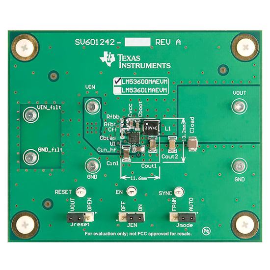 LM53600MAEVM - Texas Instruments - Evaluation Boards - DC/DC & AC/DC (Off-Line) SMPS