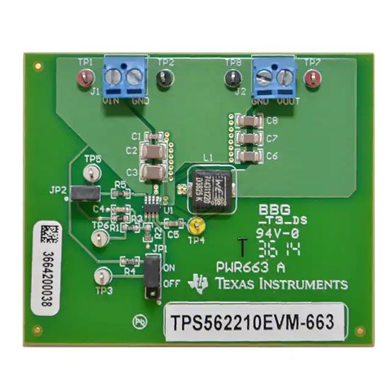 TPS562210EVM-663 - Texas Instruments - Evaluation Boards - DC/DC & AC/DC (Off-Line) SMPS