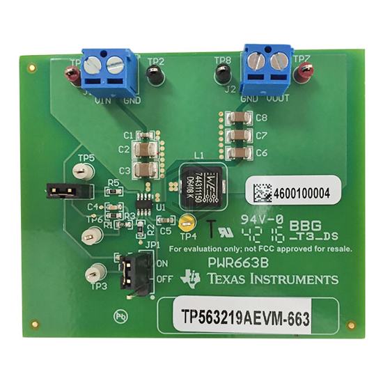 TPS563219AEVM-663 - Texas Instruments - Evaluation Boards - DC/DC & AC/DC (Off-Line) SMPS