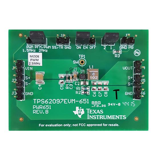 TPS62097EVM-651 - Texas Instruments - Evaluation Boards - DC/DC & AC/DC (Off-Line) SMPS