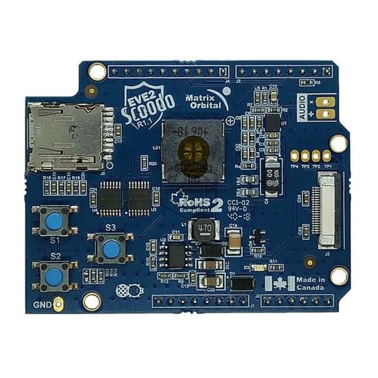 EVE2-SHIELD-SPK - Matrix Orbital - Evaluation Boards - Expansion Boards, Daughter Cards