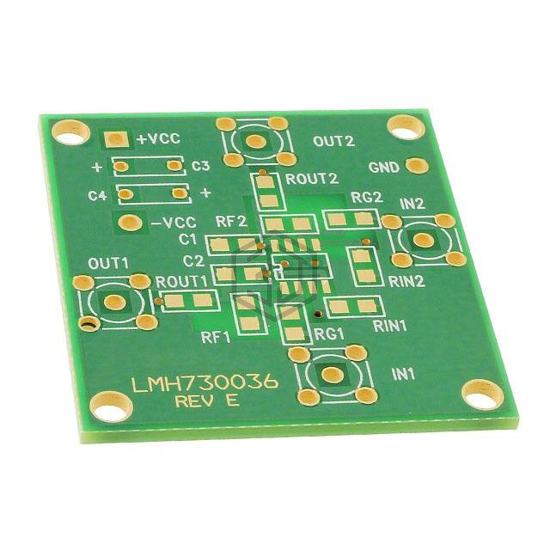 LMH730036/NOPB - Texas Instruments - Evaluation Boards - Op Amps