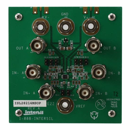 ISL28214MSOPEVAL2Z - Renesas Electronics America Inc - Evaluation Boards - Op Amps