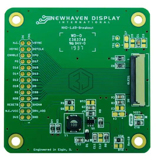 NHD-1.69-BREAKOUT - Newhaven Display Intl - Evaluation and Demonstration Boards and Kits