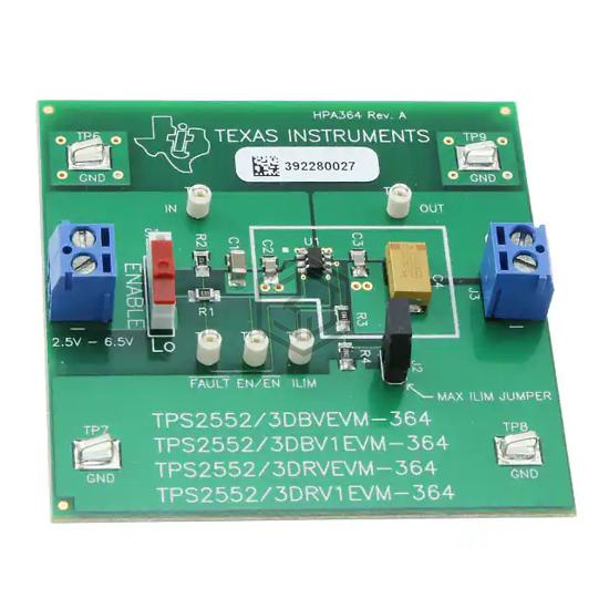 TPS2552DBVEVM-364 - Texas Instruments - Evaluation and Demonstration Boards and Kits