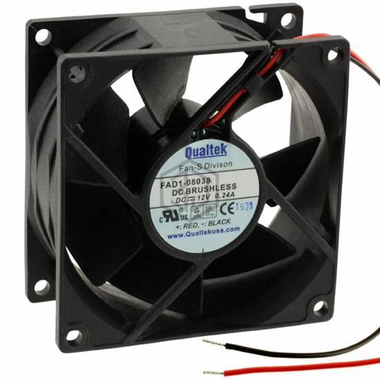 FAD1-08038CBLW12 - Qualtek - DC Brushless Fans (BLDC)