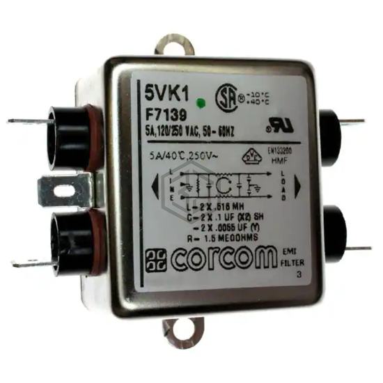 5VK1 - TE Connectivity Corcom Filters - Power Line Filter Modules