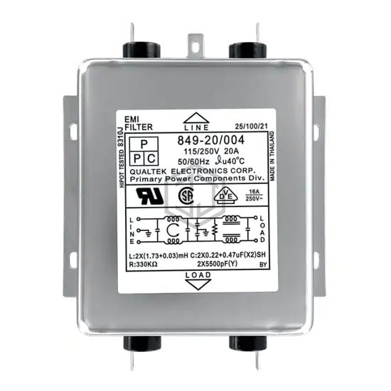 849-20/004 - Qualtek - Power Line Filter Modules