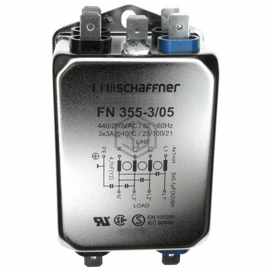 FN355-3-05 - Schaffner EMC Inc. - Power Line Filter Modules