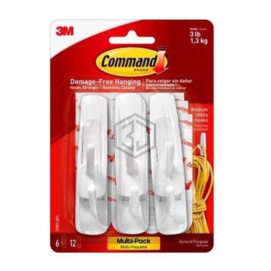 17001-6ES - 3M - Clips, Hangers, Hooks