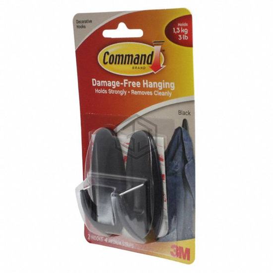 17081BLK-ES - 3M - Clips, Hangers, Hooks