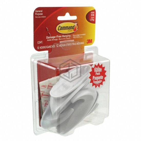 17081-VP-6PK - 3M - Clips, Hangers, Hooks