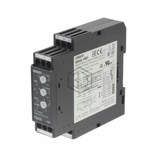 K8AK-PM1 200/240VAC - Omron Automation and Safety - Monitor - Relay Output