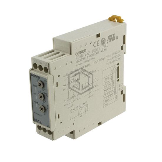 K8AB-VS2 100/115VAC - Omron Automation and Safety - Monitor - Relay Output