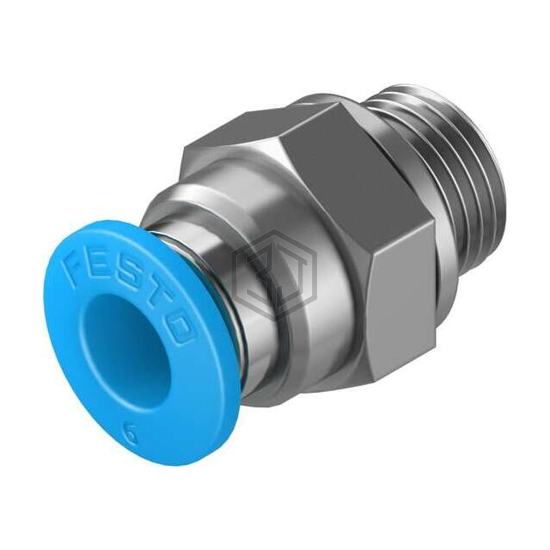 QS-G1/8-6 - Festo Corporation - Pneumatics, Hydraulics - Fittings, Couplings, and Distributors