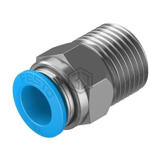 QS-1/2-12 - Festo Corporation - Pneumatics, Hydraulics - Fittings, Couplings, and Distributors