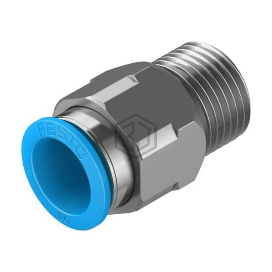 QS-1/2-16 - Festo Corporation - Pneumatics, Hydraulics - Fittings, Couplings, and Distributors
