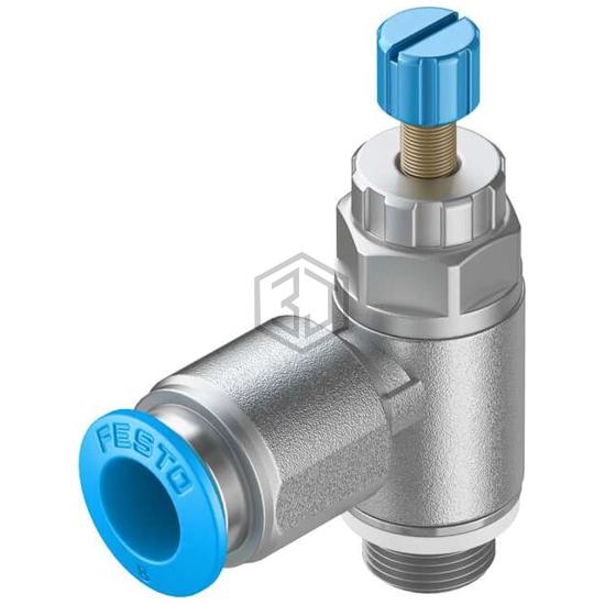 GRLA-1/8-QS-8-RS-D - Festo Corporation - Pneumatics, Hydraulics - Valves and Control