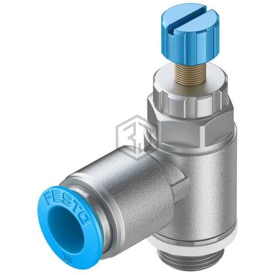 GRLA-1/4-QS-10-RS-D - Festo Corporation - Pneumatics, Hydraulics - Valves and Control