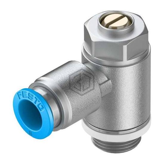 GRLA-1/4-QS-8-D - Festo Corporation - Pneumatics, Hydraulics - Valves and Control