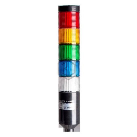 PTE-TF-5FF-RYGBC-B - Menics - Stackable Tower Lighting, Beacons, and Components