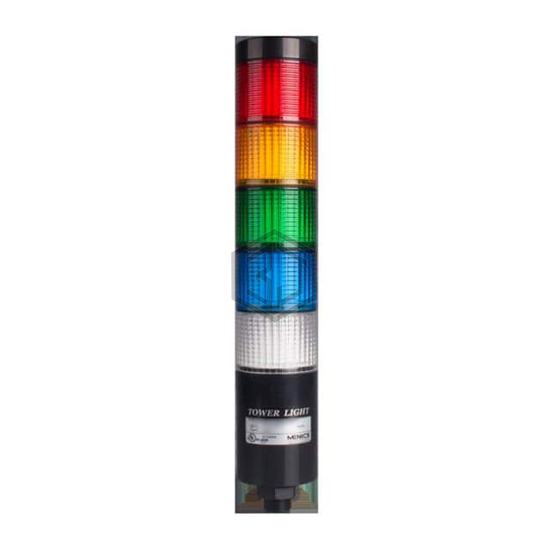 PTE-SC-5FF-RYGBC-B - Menics - Stackable Tower Lighting, Beacons, and Components