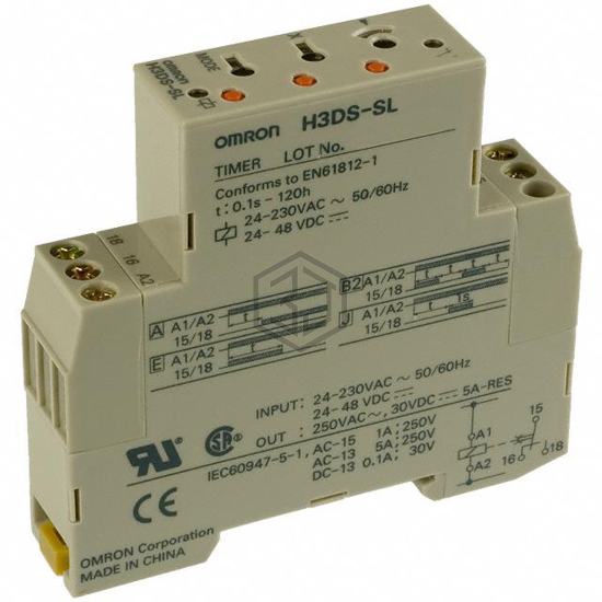 H3DS-SL AC24-230/DC24-48 - Omron Automation and Safety - Time Delay Relays