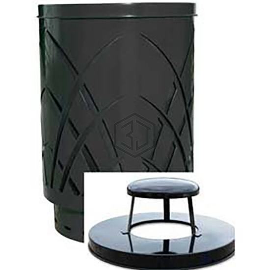 261655BK - Witt Industries - Outdoor Products - Cans, Trash Cans and Covers