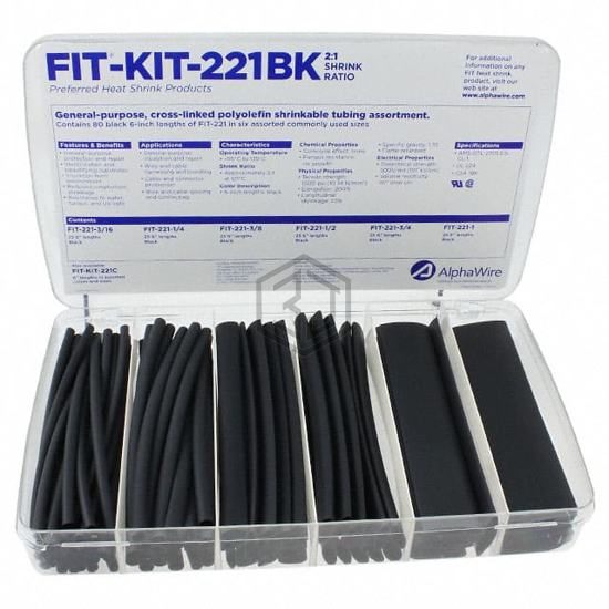 FKIT221BK BK032 - Alpha Wire - Heat Shrink Tubing Kits