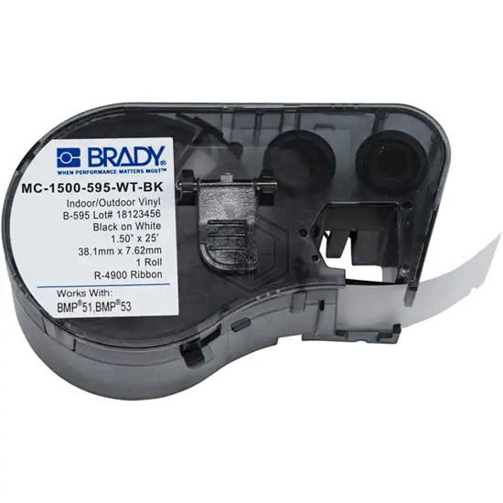 MC-1500-595-WT-BK - Brady Corporation - Labels, Stickers, Decals - Blank