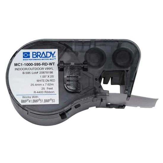 MC1-1000-595-RD-WT - Brady Corporation - Labels, Stickers, Decals - Blank